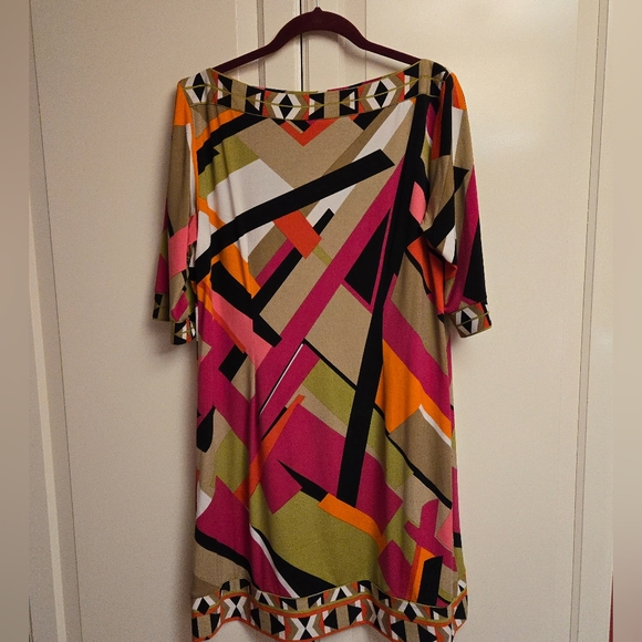Studio I Colorful Abstract Dress - Picture 5 of 6